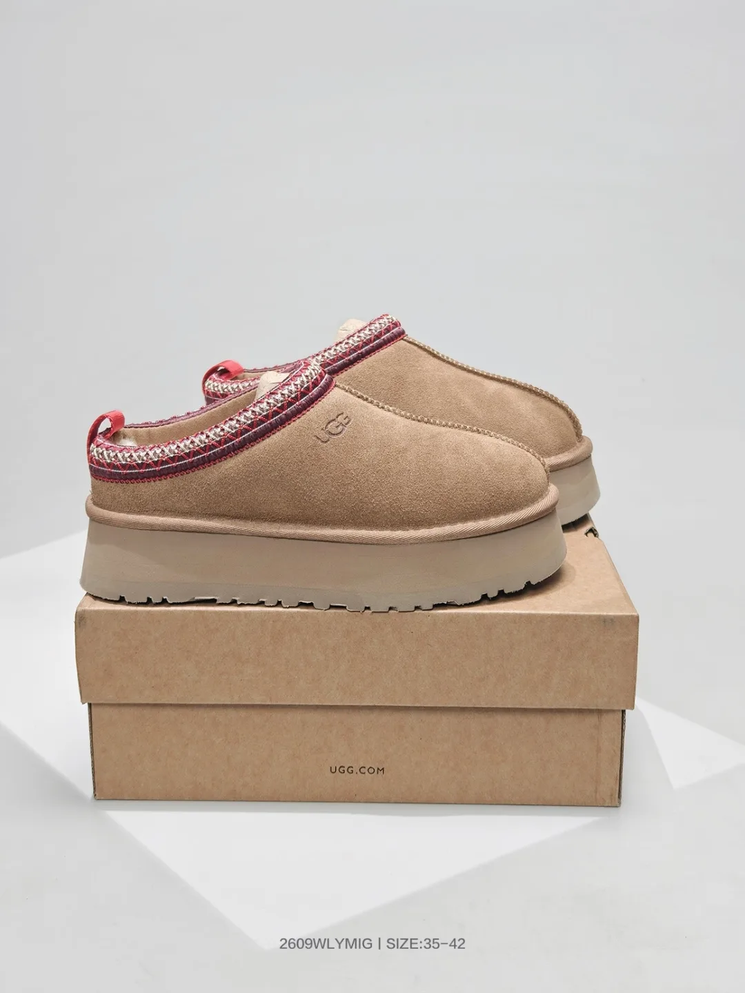 UGG Platform Mule in Brown & Grey & Black & White · view 1