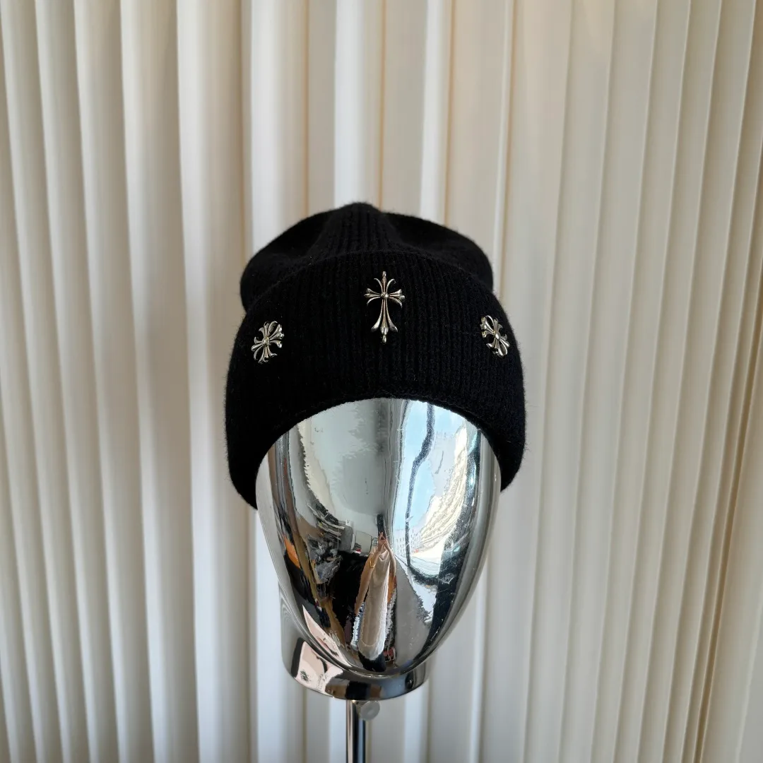 Chrome Hearts Motif Knit Beanie in Black · view 3