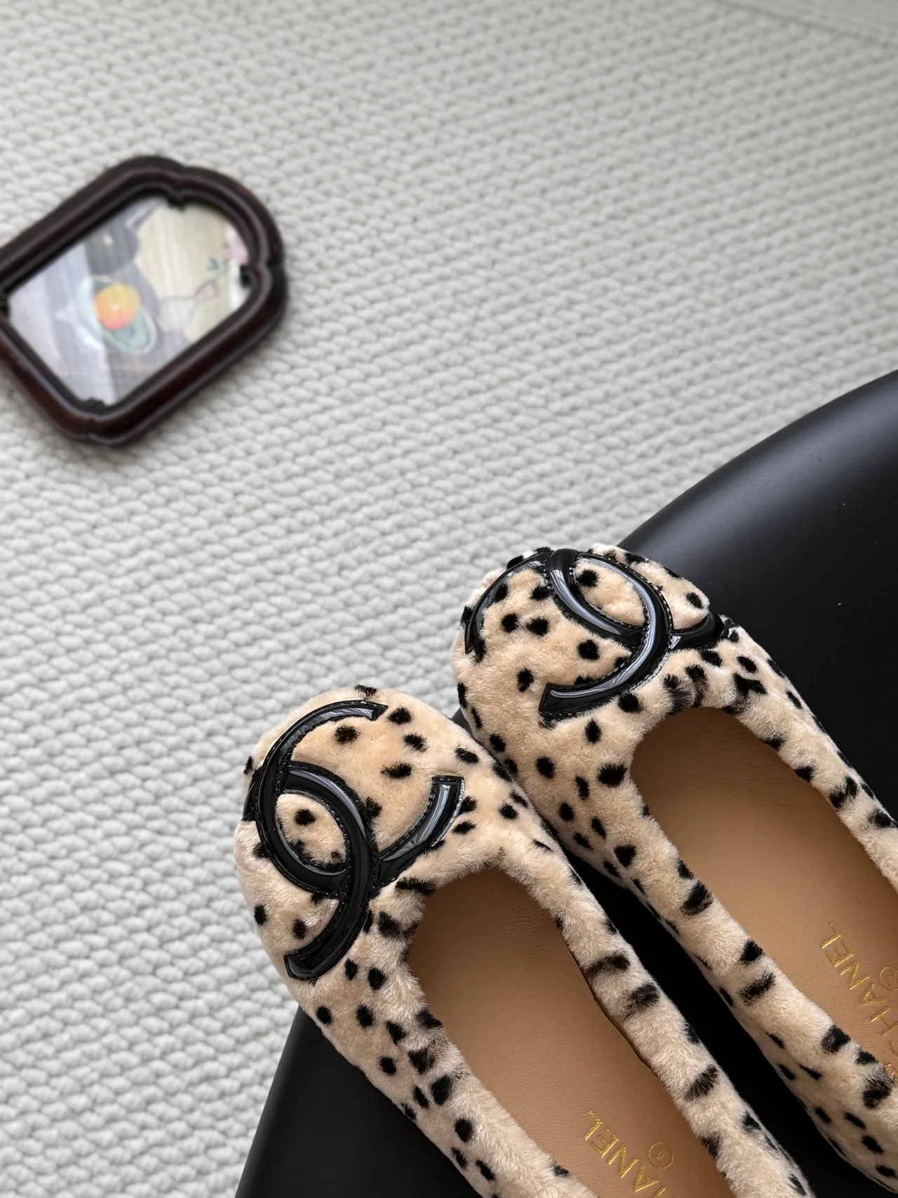 Chanel Wool Flats in Cream · view 8