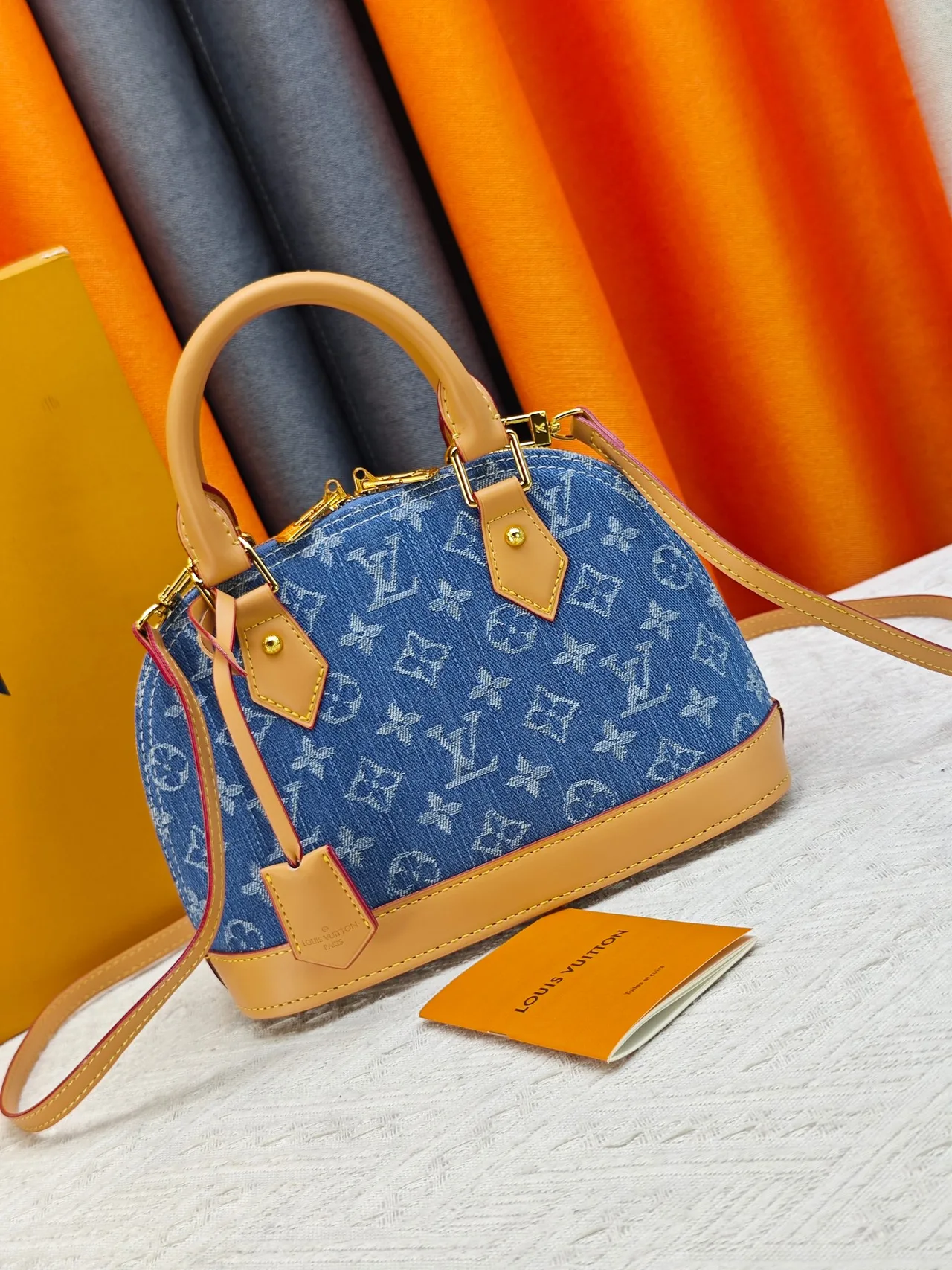 Louis Vuitton Canvas Top-Handle Bag in Blue · view 1