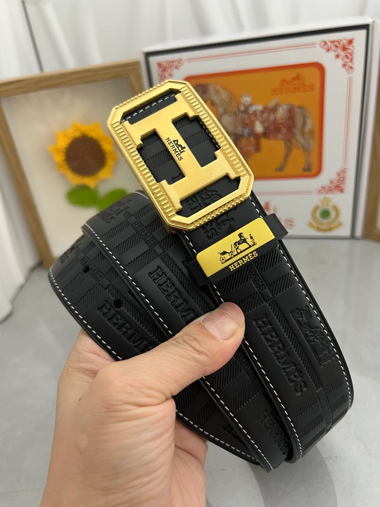 Hermes Buckle Belt in Black · view 1