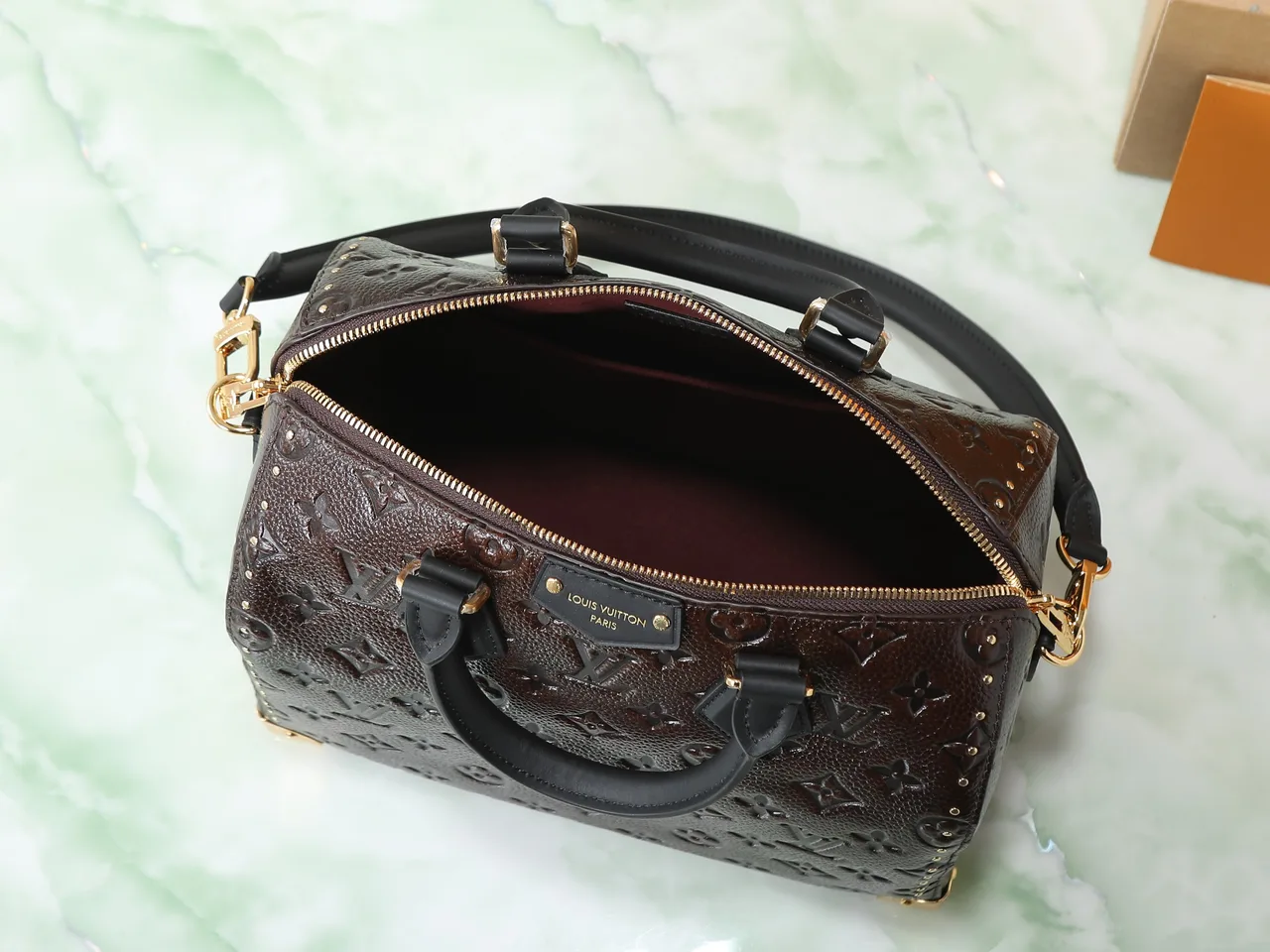 Louis Vuitton Speedy Leather Smooth Handbag in Brown · view 8