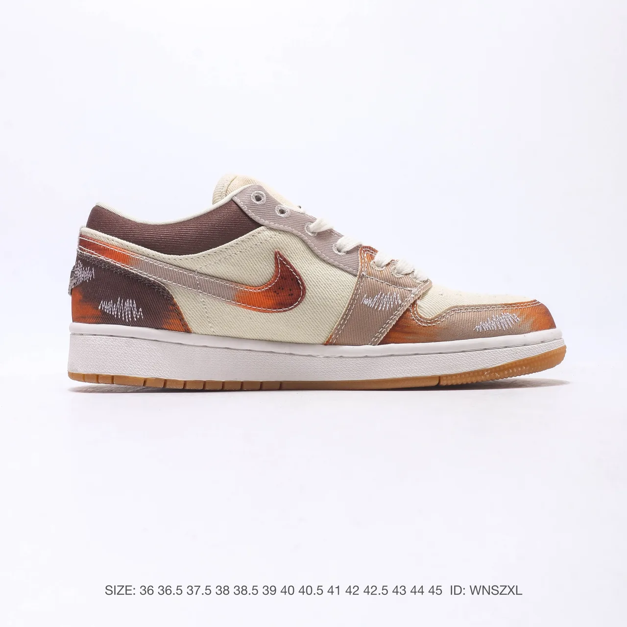 Nike Air Jordan Low Sneakers in Cream · view 3