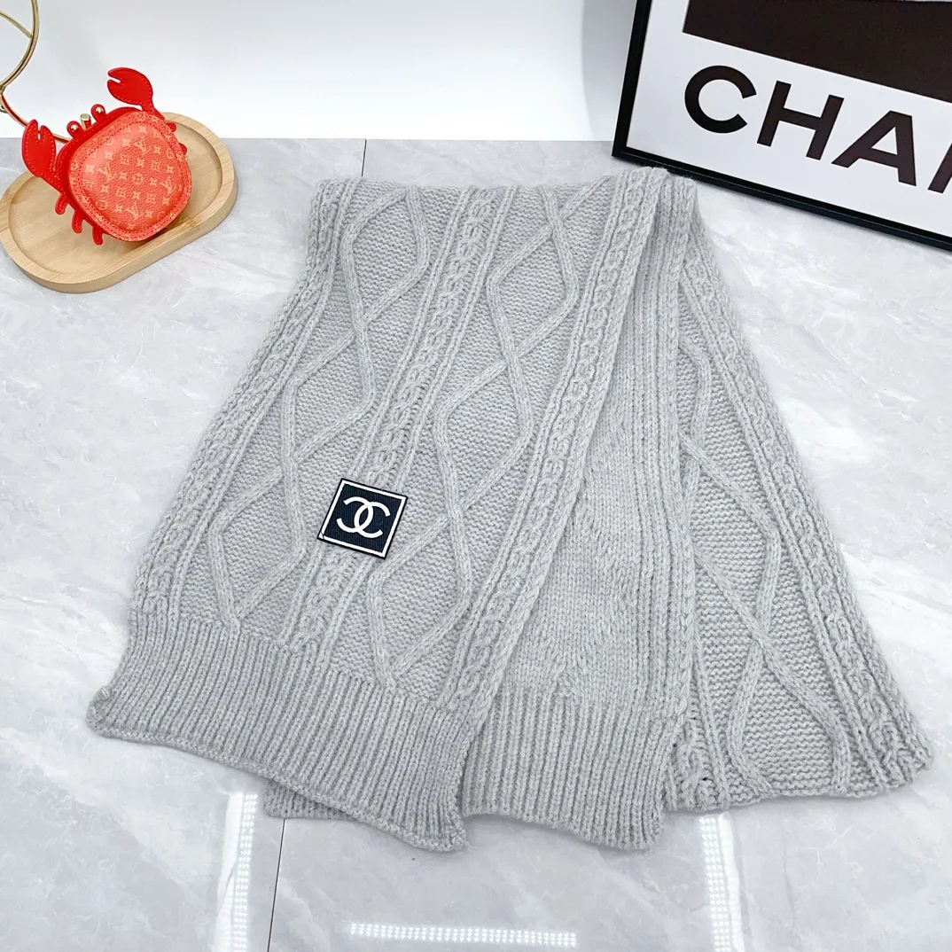 Chanel Wool Hat Scarf and Gloves Set in Grey · view 3