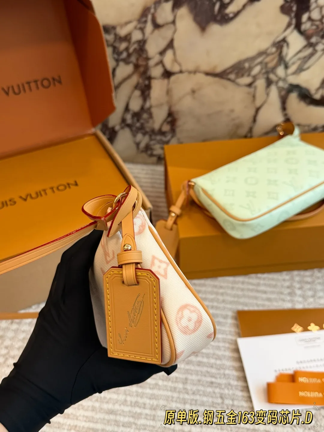 Louis Vuitton Pochette Shoulder Bag in Pink / Blue · view 3