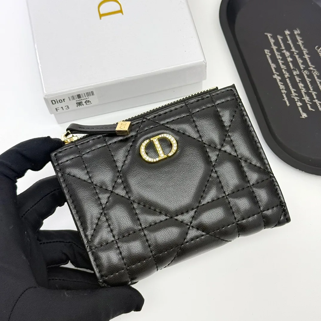 Dior Lambskin Bifold Wallet in Black · view 2