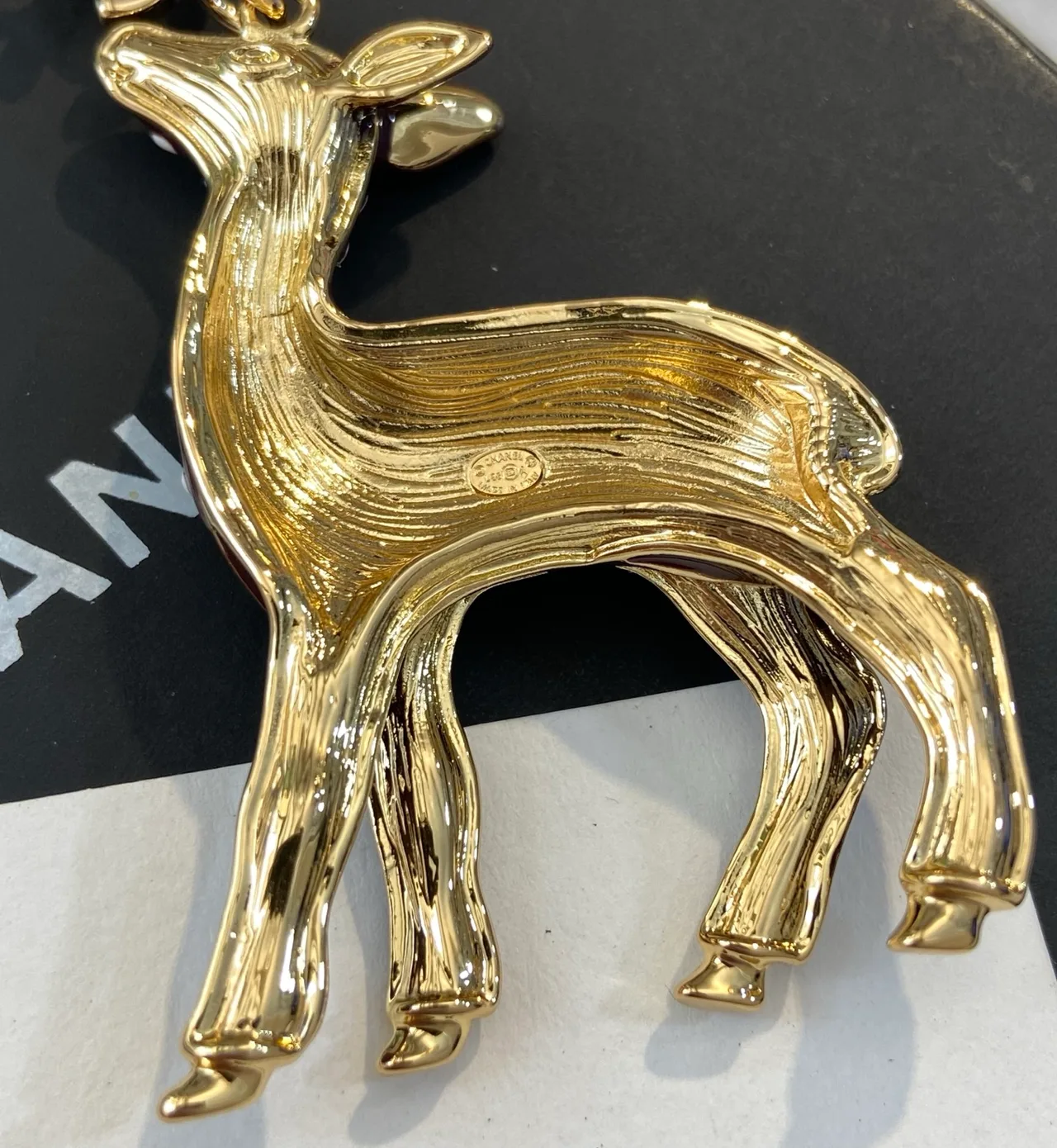Chanel Deer key charm in Brown & Gold · view 5