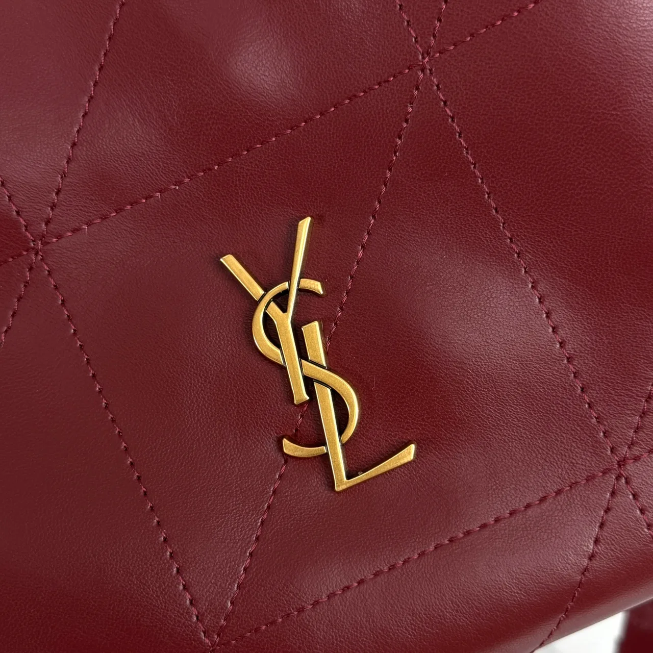 Saint Laurent Quilted Crossbody Bag in Burgundy · view 8
