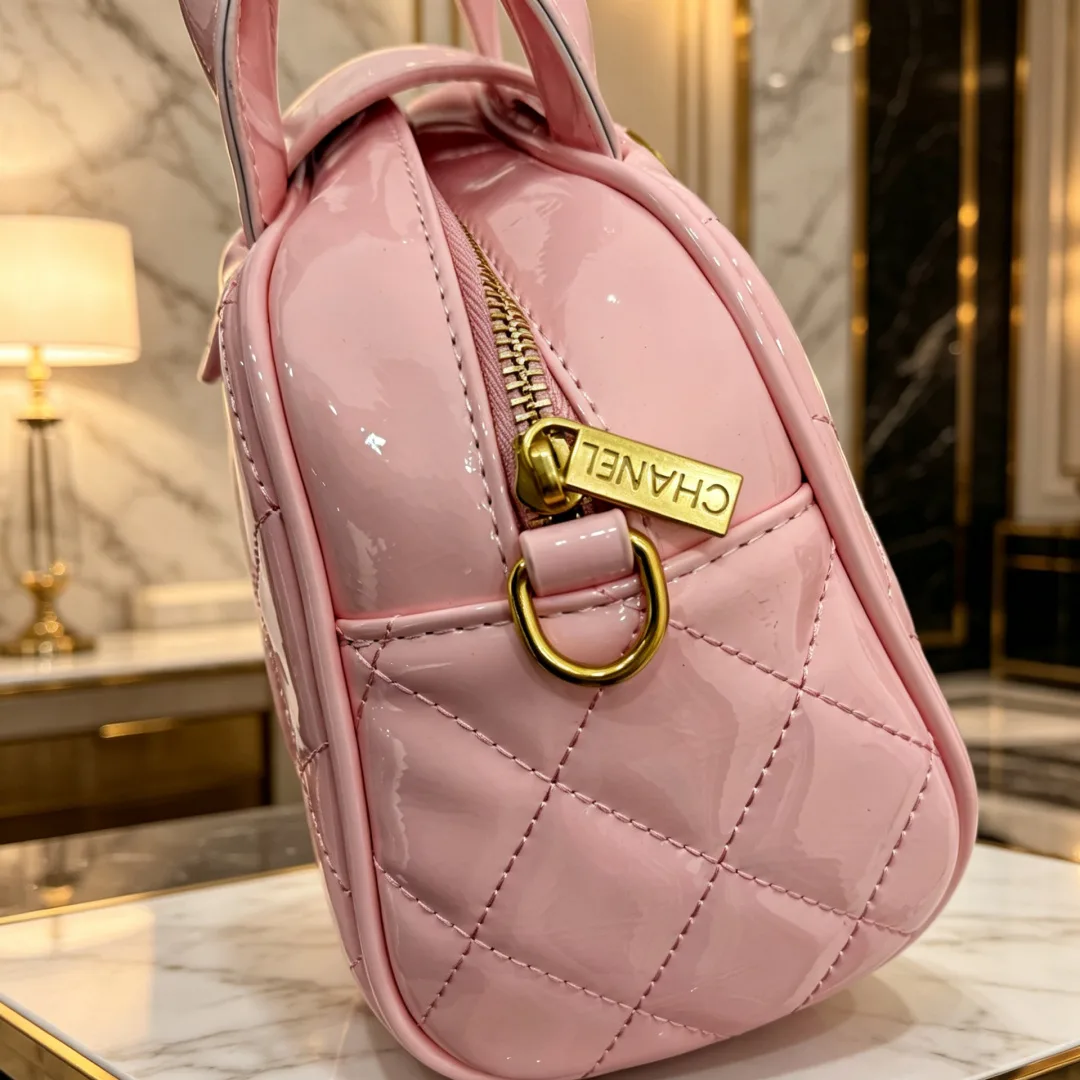 Chanel Large CC Top Handle Bag in Black / Beige / White / Brown / Red / Pink · view 7