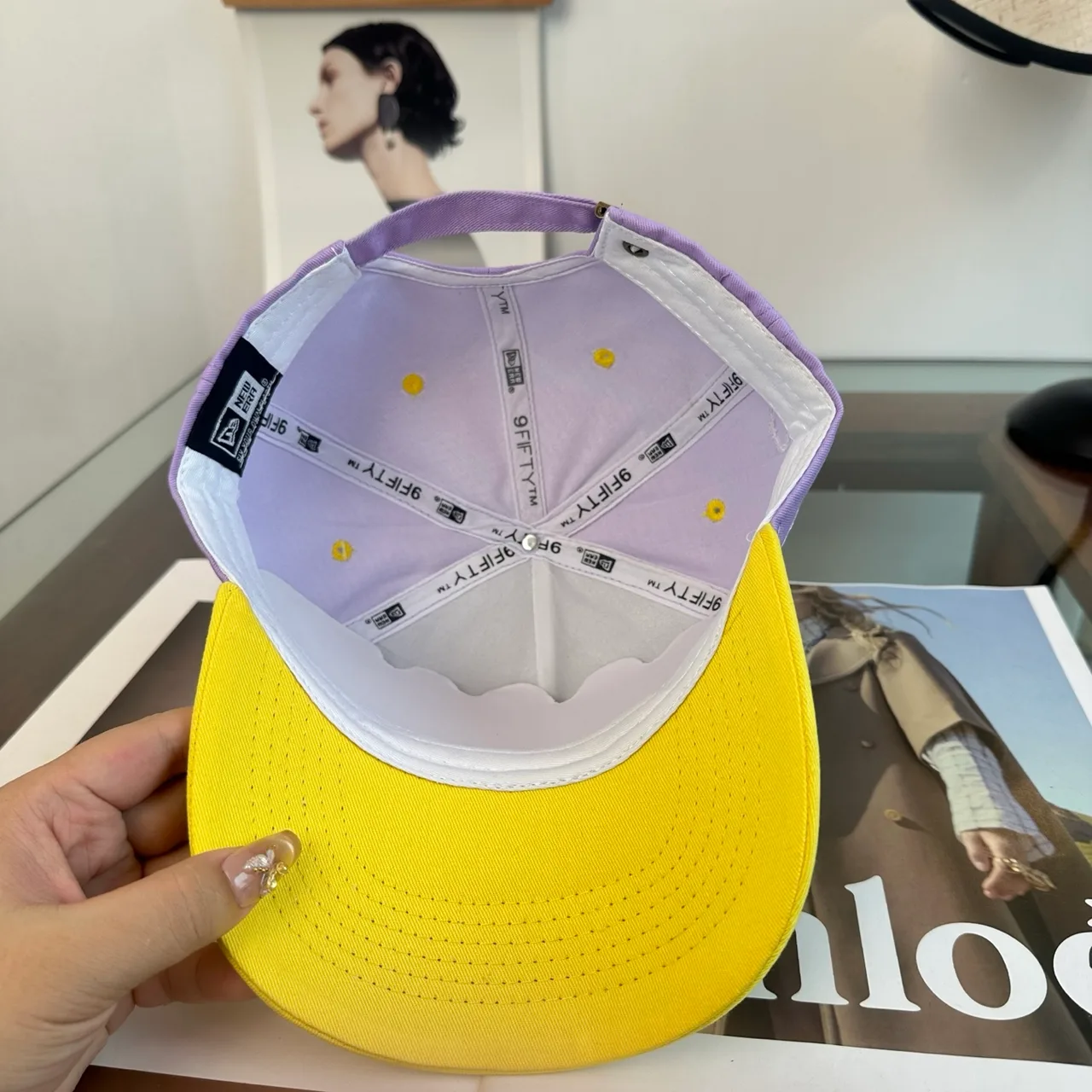 New Era Embroidered Baseball Cap in Purple · view 8
