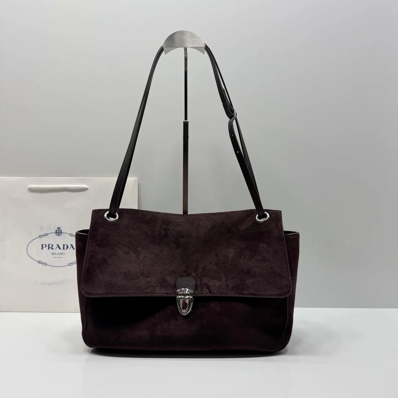 Prada Flap Shoulder Bag in Brown · view 1