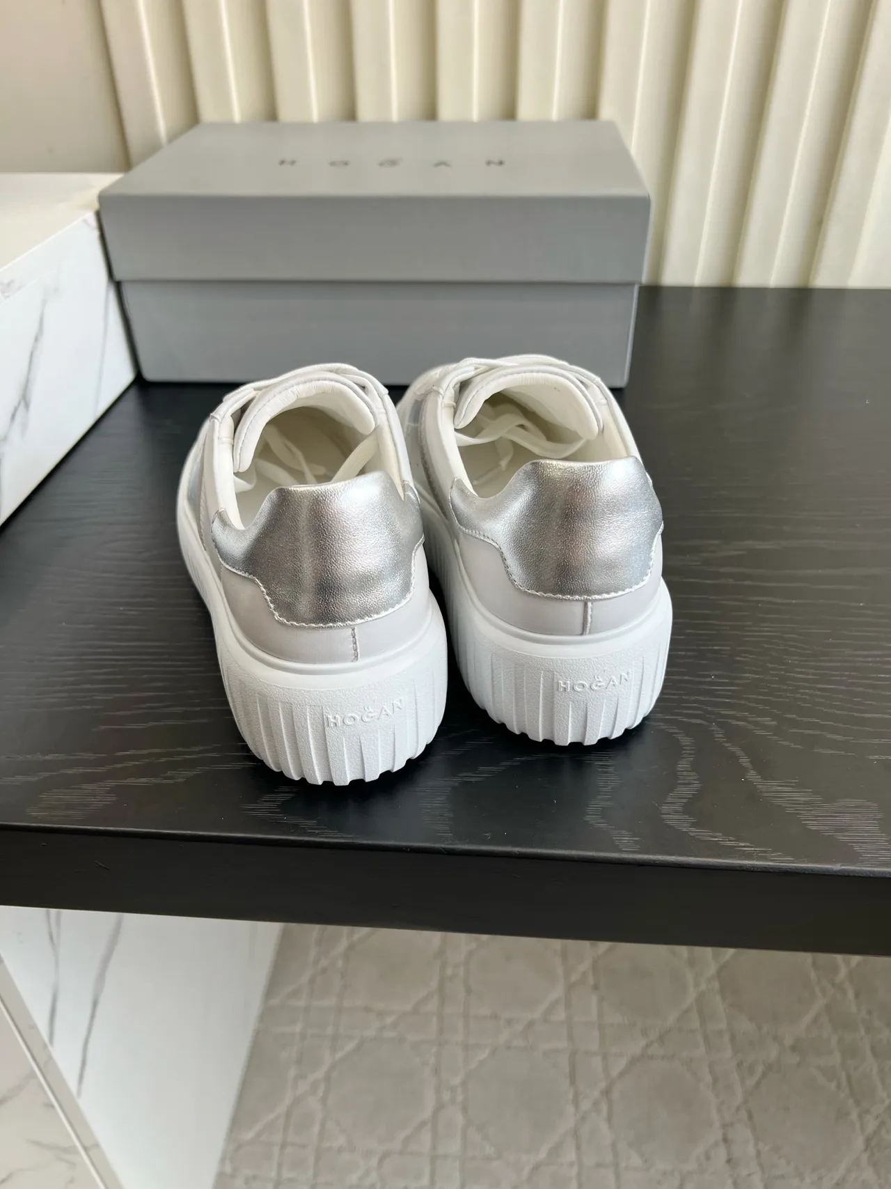 Hogan Cowhide Sneakers in White · view 5
