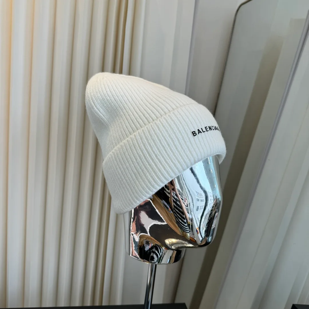 Balenciaga Beanie in White · view 2