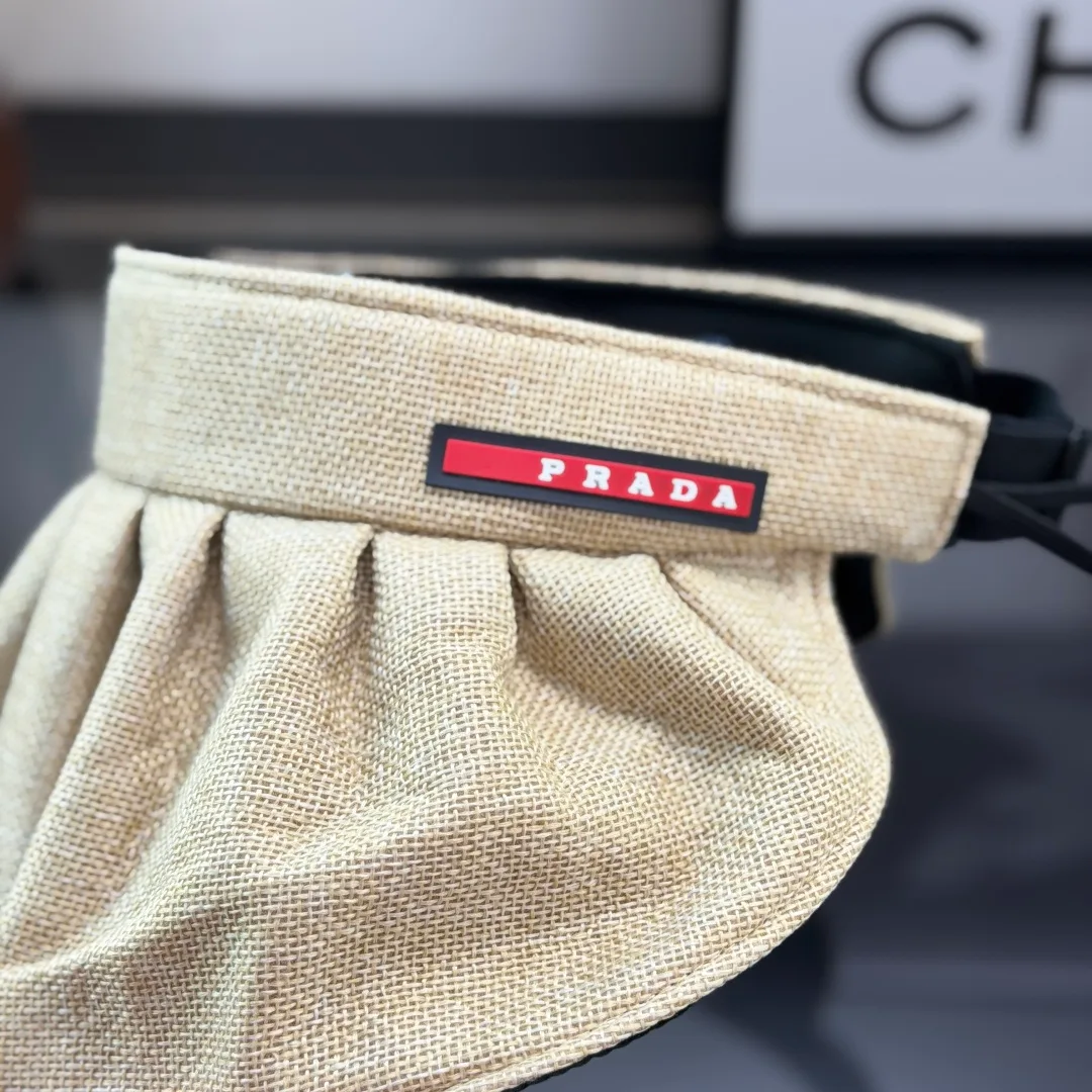 Prada Foldable Sun Visor in Beige · view 5