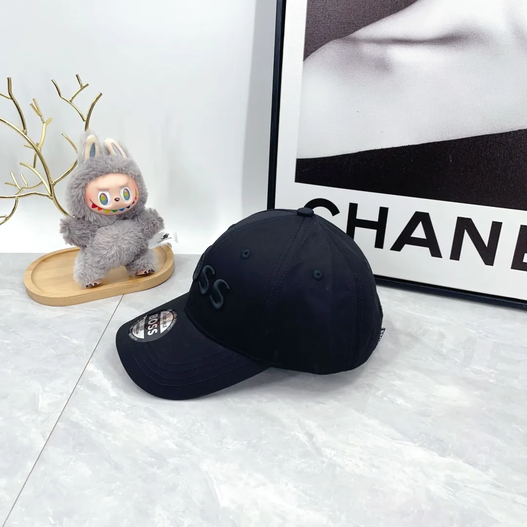Boss Embroidered Baseball Cap in Black · view 5