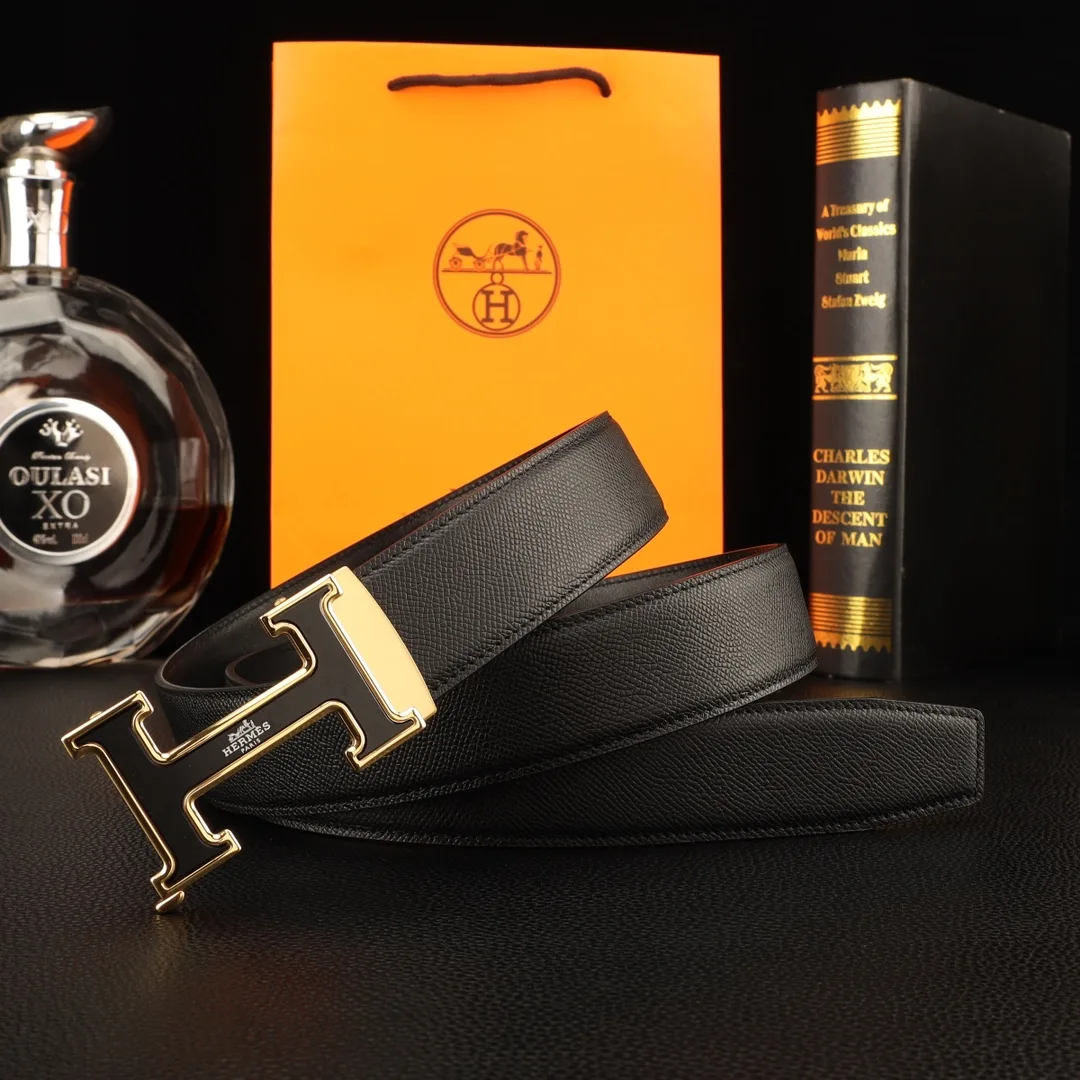 Hermes H Automatic Belt in Black · view 2