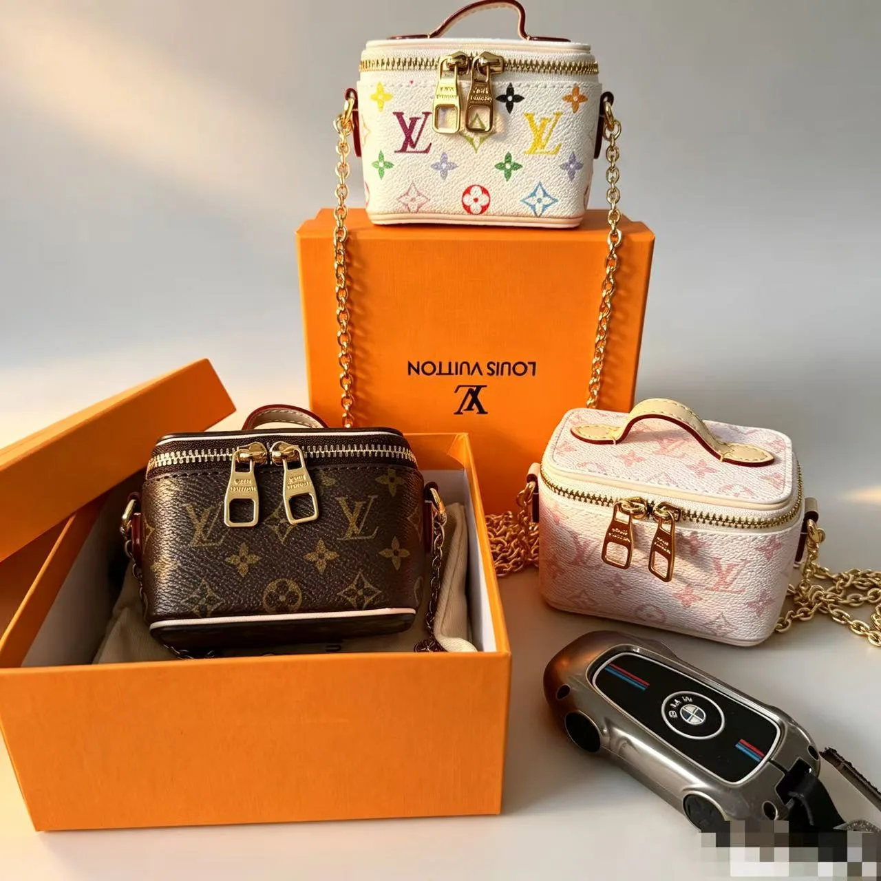 Louis Vuitton Vanity Bag in White / Brown · view 1