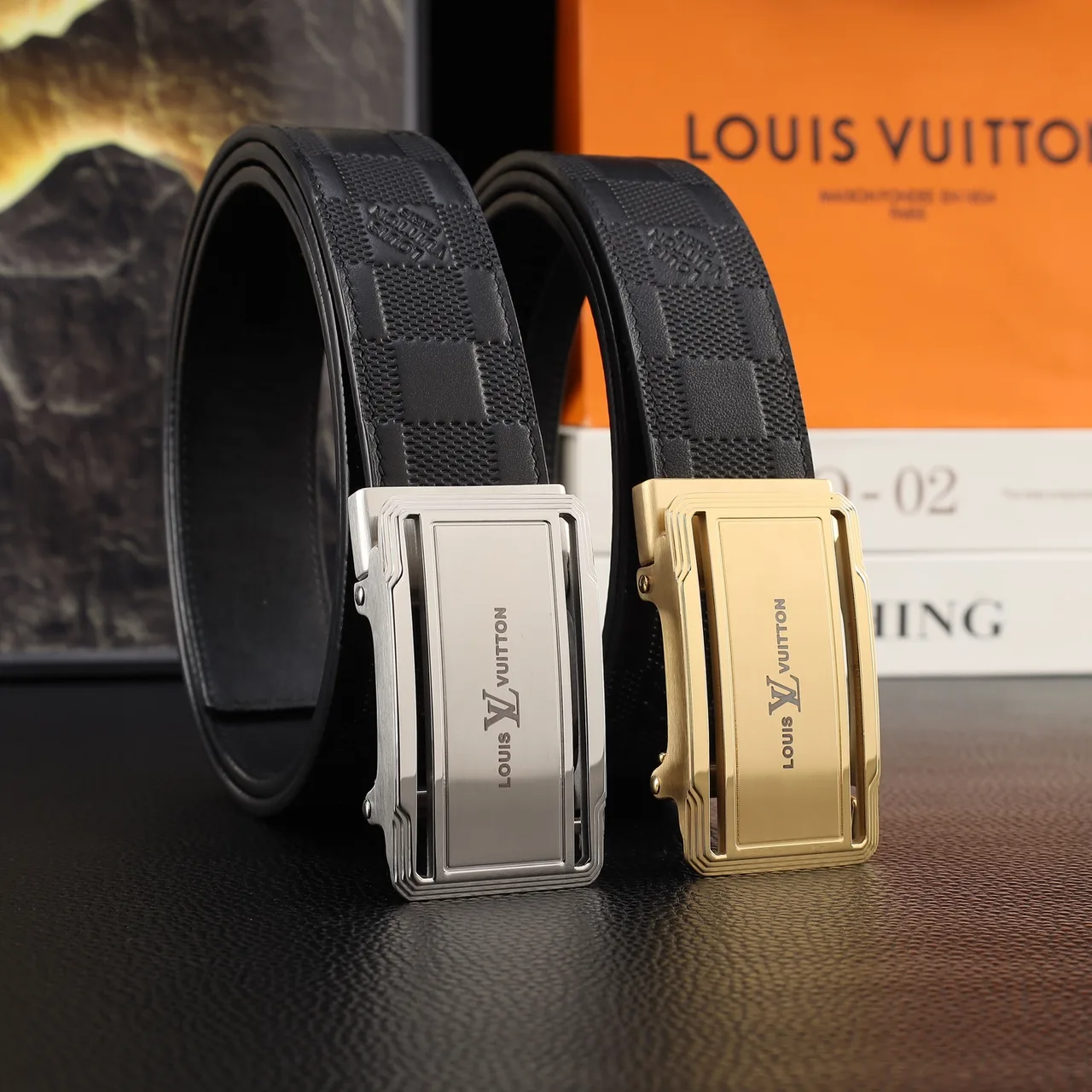 Louis Vuitton Damier Automatic Belt in Black · view 8