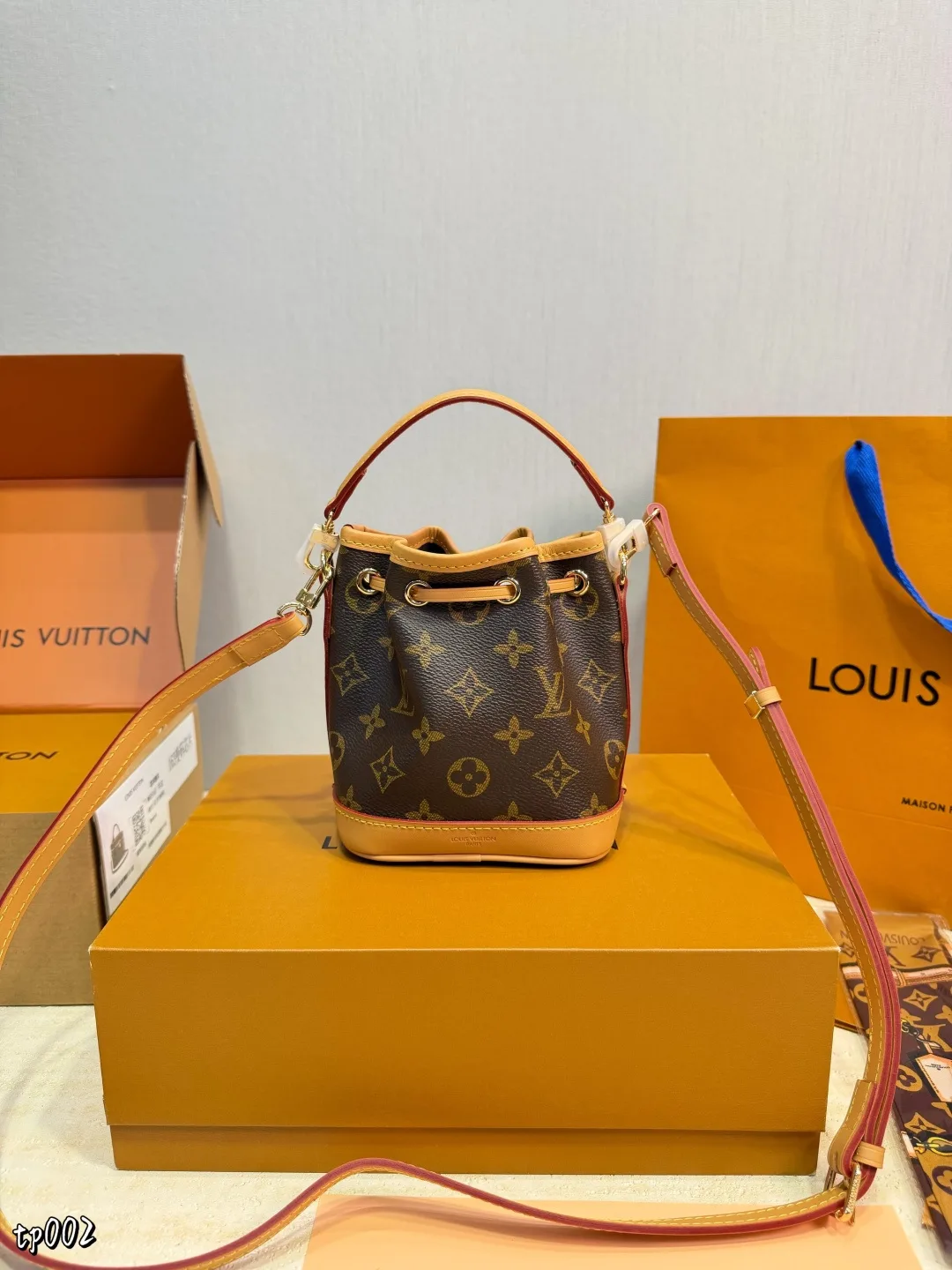 Louis Vuitton Nano Noe Bucket Bag in Brown · view 1
