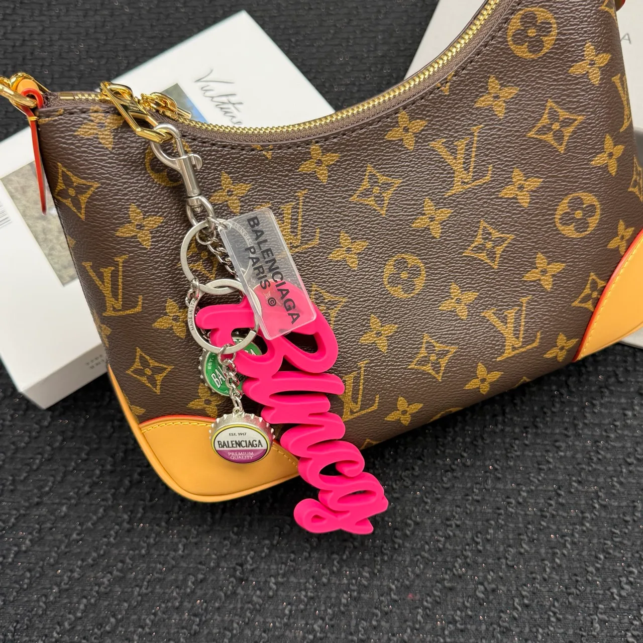 Balenciaga Rodeo Key Charm in Pink · view 2