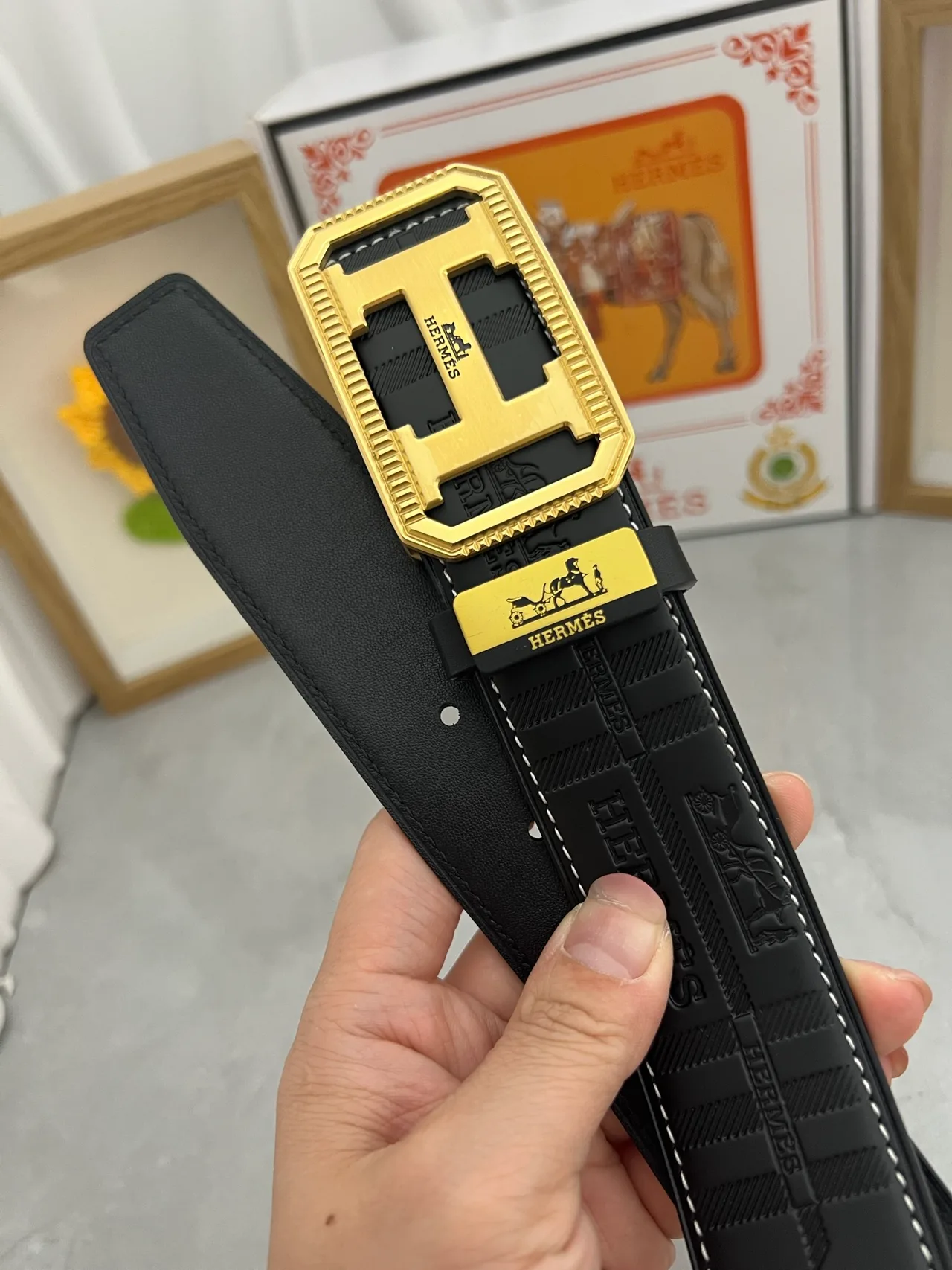 Hermes Buckle Belt in Black · view 7