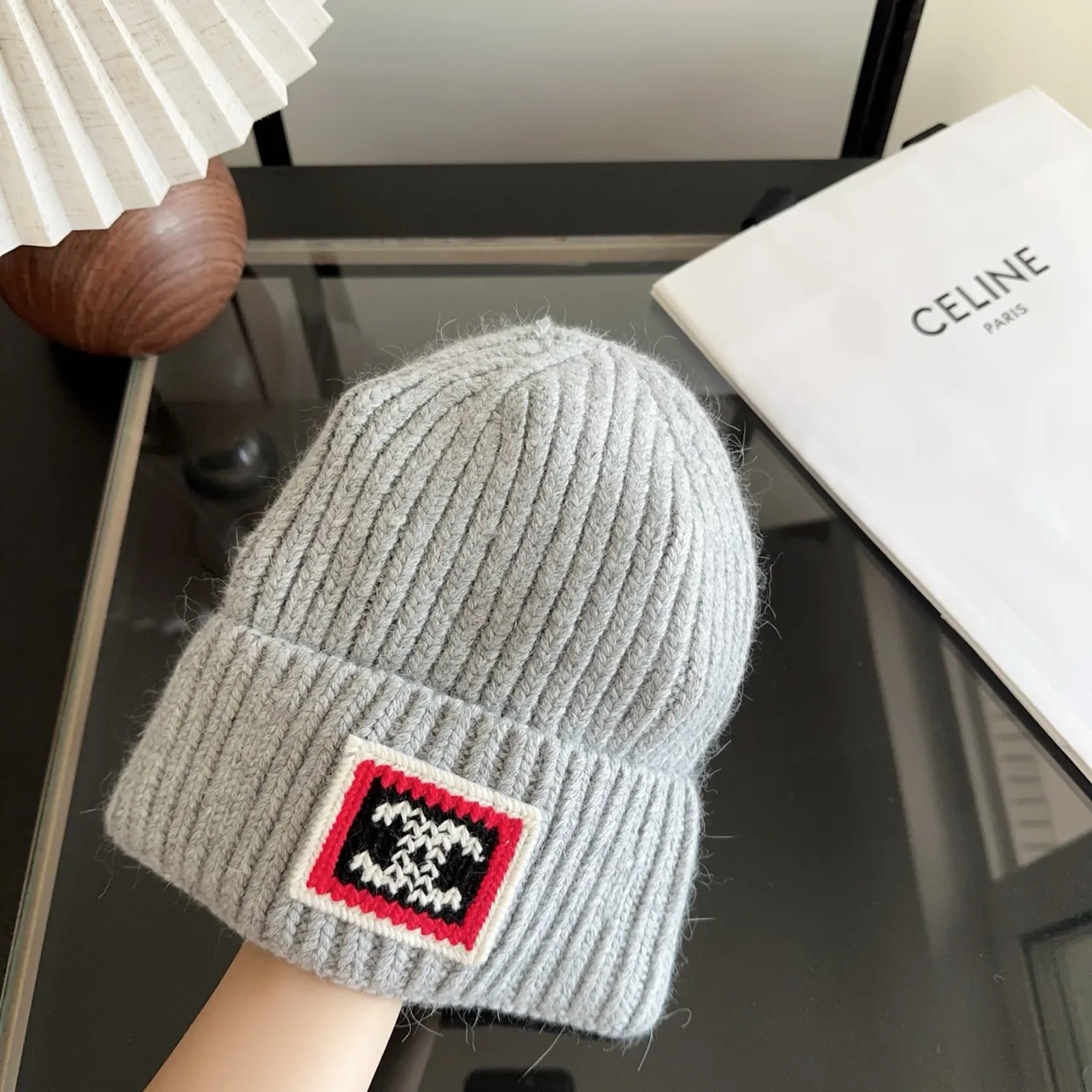 Celine Beanie in Grey · view 3