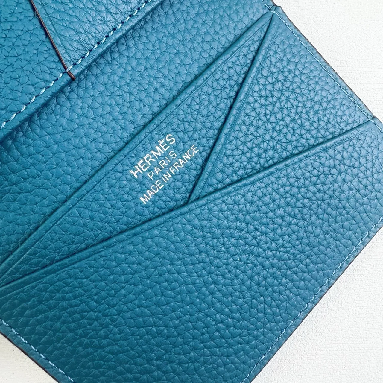 Hermes Cardholder in Blue & Pink · view 6