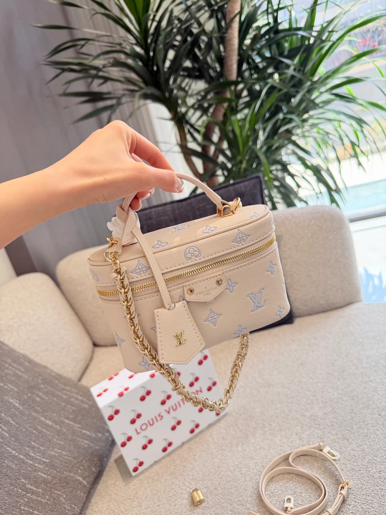 Louis Vuitton Cowhide Vanity Bag in White · view 4