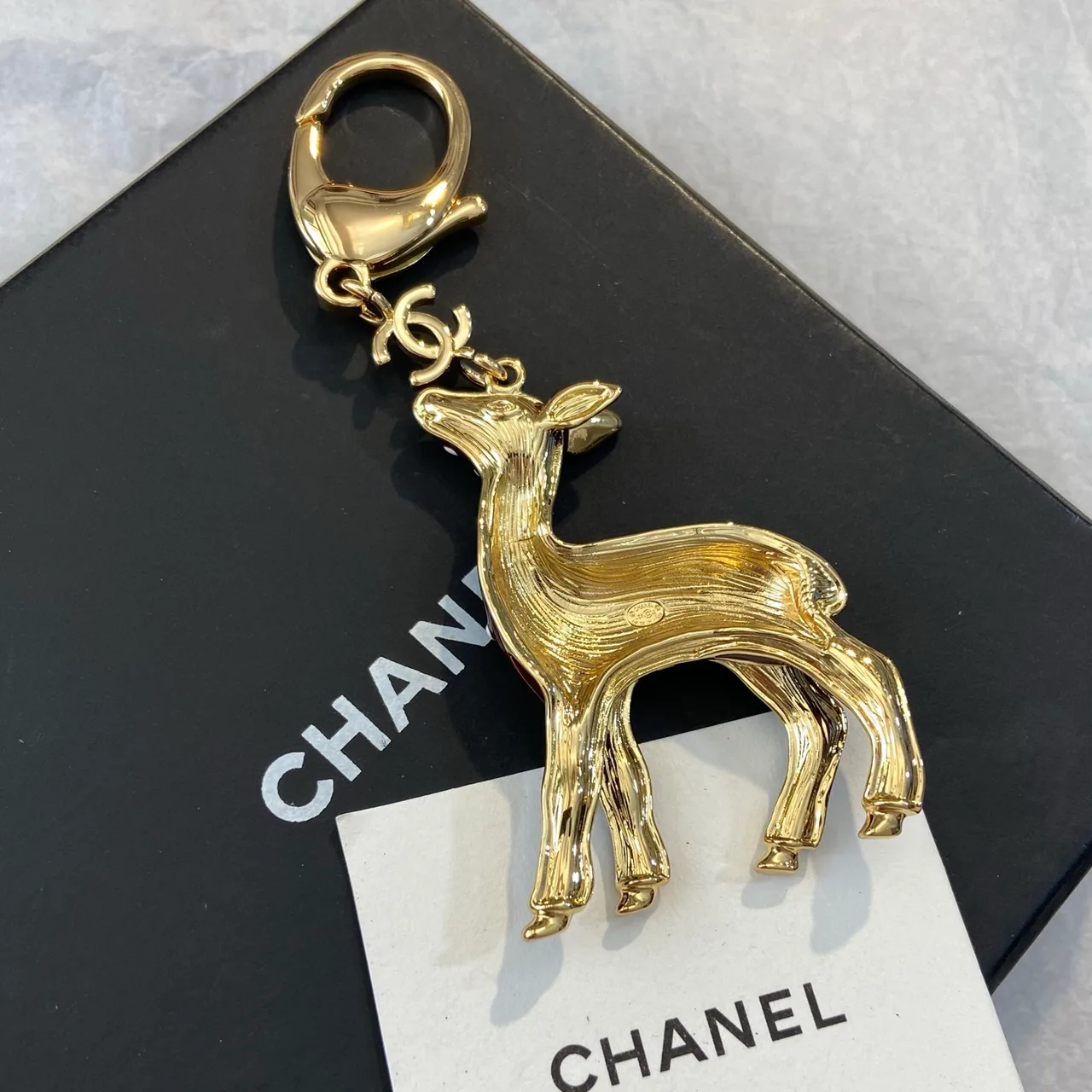 Chanel Deer key charm in Brown & Gold · view 2