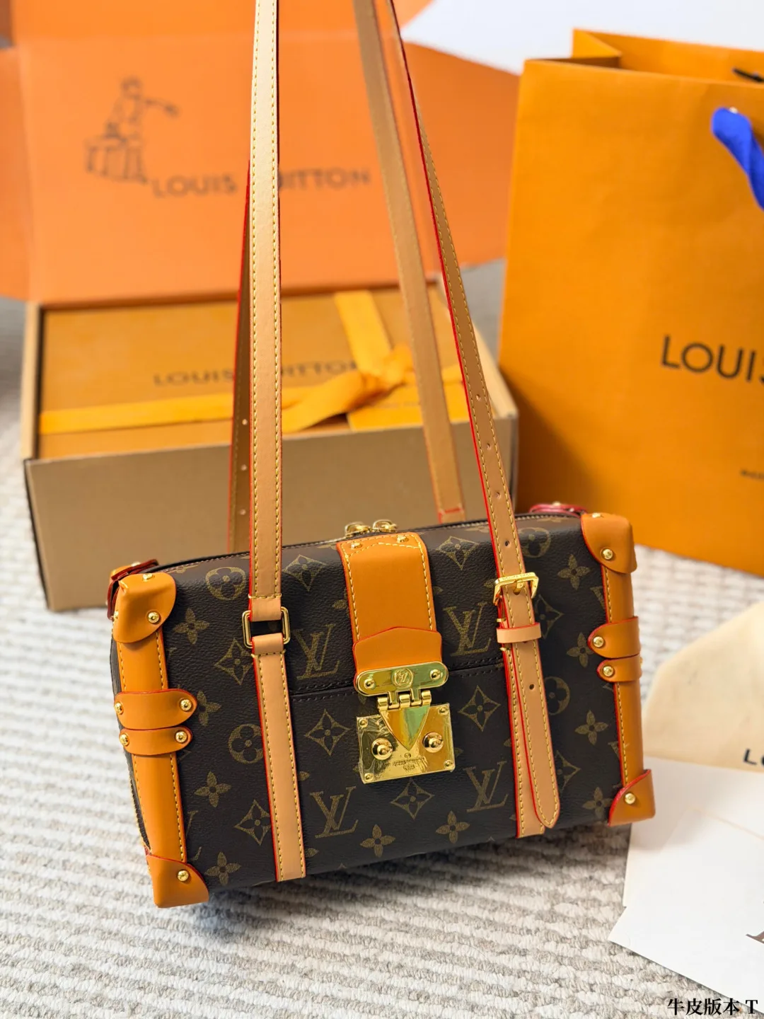 Louis Vuitton Cowhide Canvas Monogram Crossbody Bag in Brown · view 1