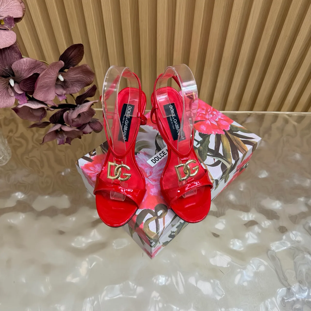 Dolce & Gabbana Heeled Sandals in Red · view 1
