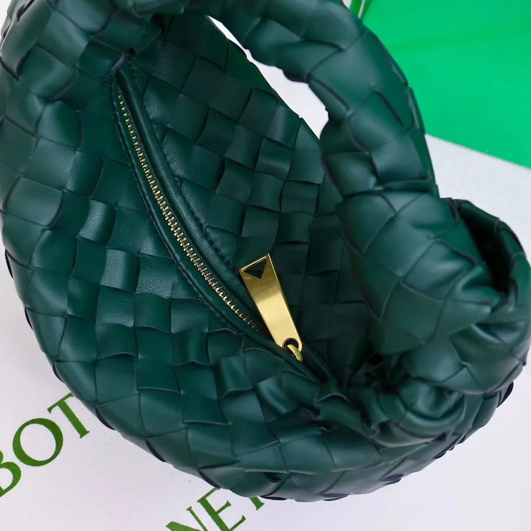 Bottega Veneta Sheepskin Woven Hobo Bag in Green · view 7