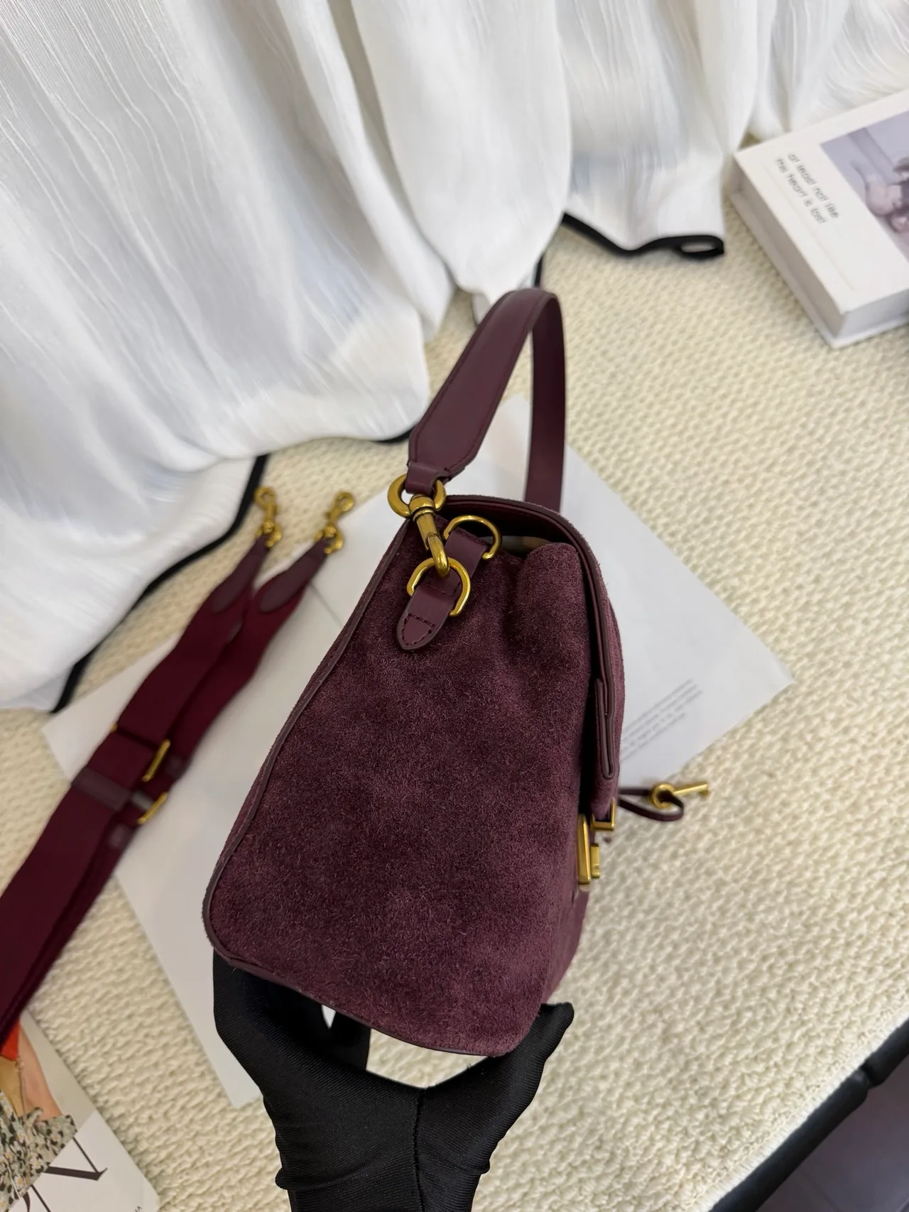 Marc Jacobs Cowhide Clutch in Burgundy · view 7