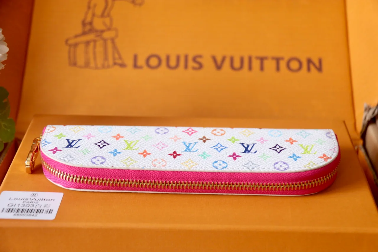 Louis Vuitton Canvas Smooth Pencil Case in White · view 4