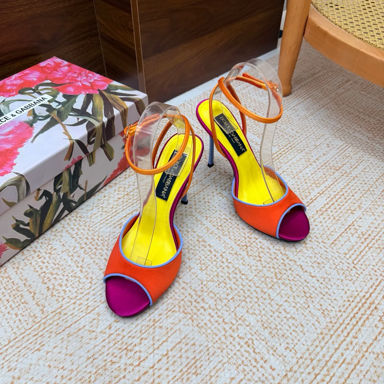 Dolce & Gabbana Heeled Sandals in Orange · view 5