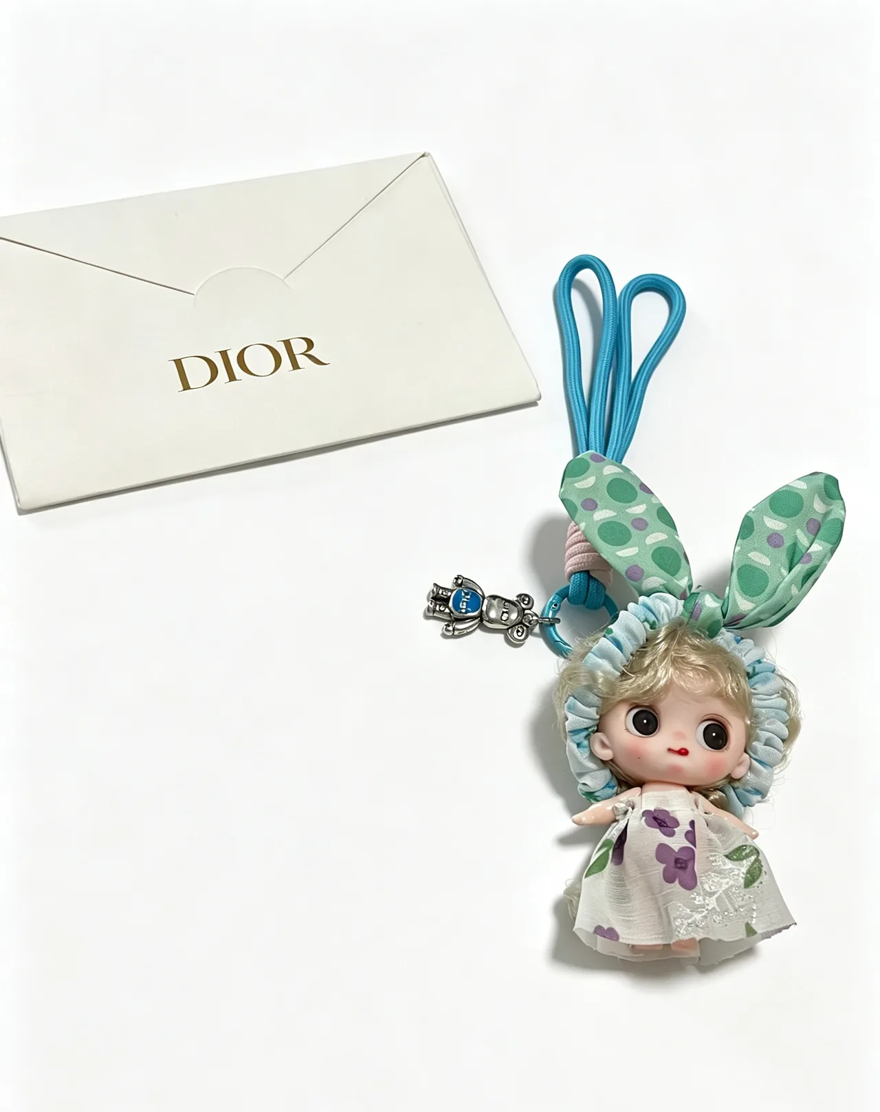 Dior Bunny Doll Bag Charm in Green · view 7