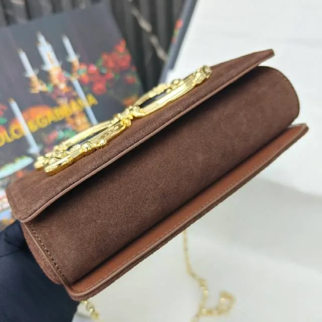 Dolce & Gabbana Cowhide Clutch in Brown · view 5