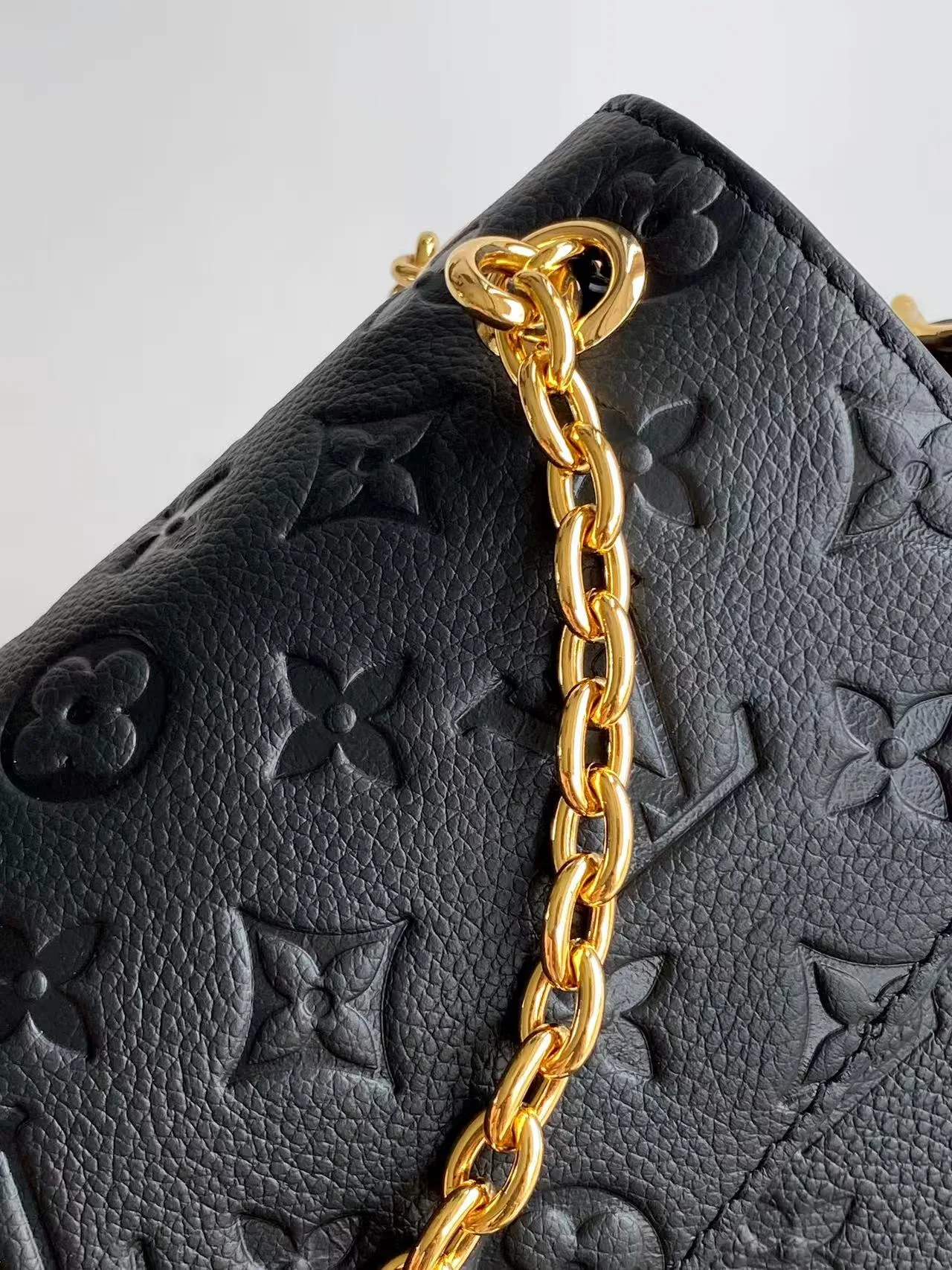 Louis Vuitton Cowhide Anytime Flap Shoulder Bag in Black · view 7