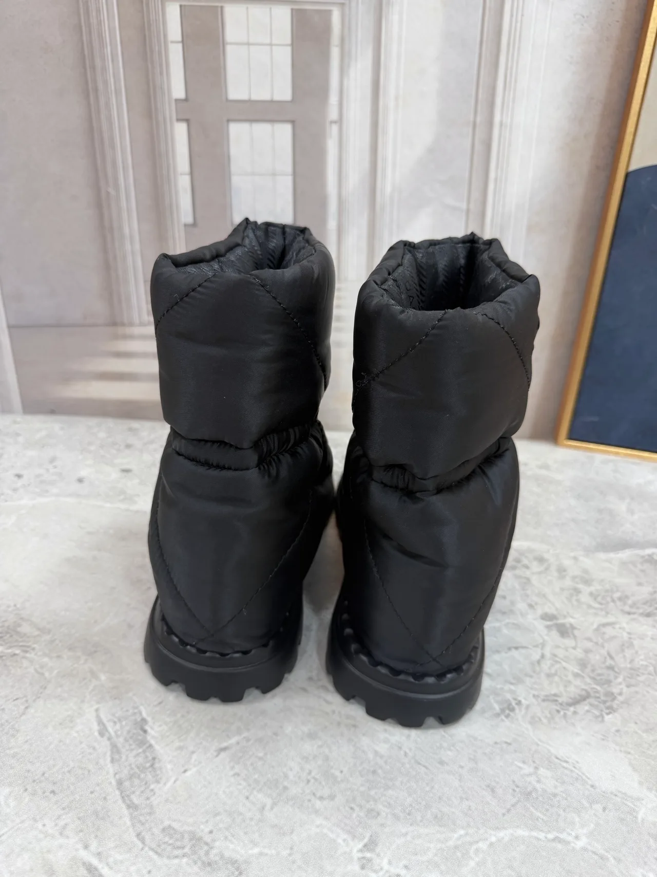 Prada Puffer Boots in Black · view 6