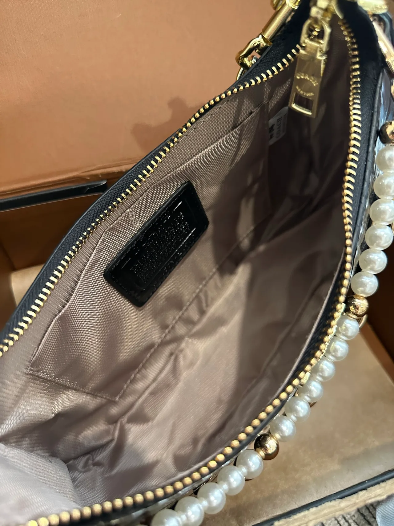 Coach Patent Leather Glossy Hobo Bag in Black · view 8