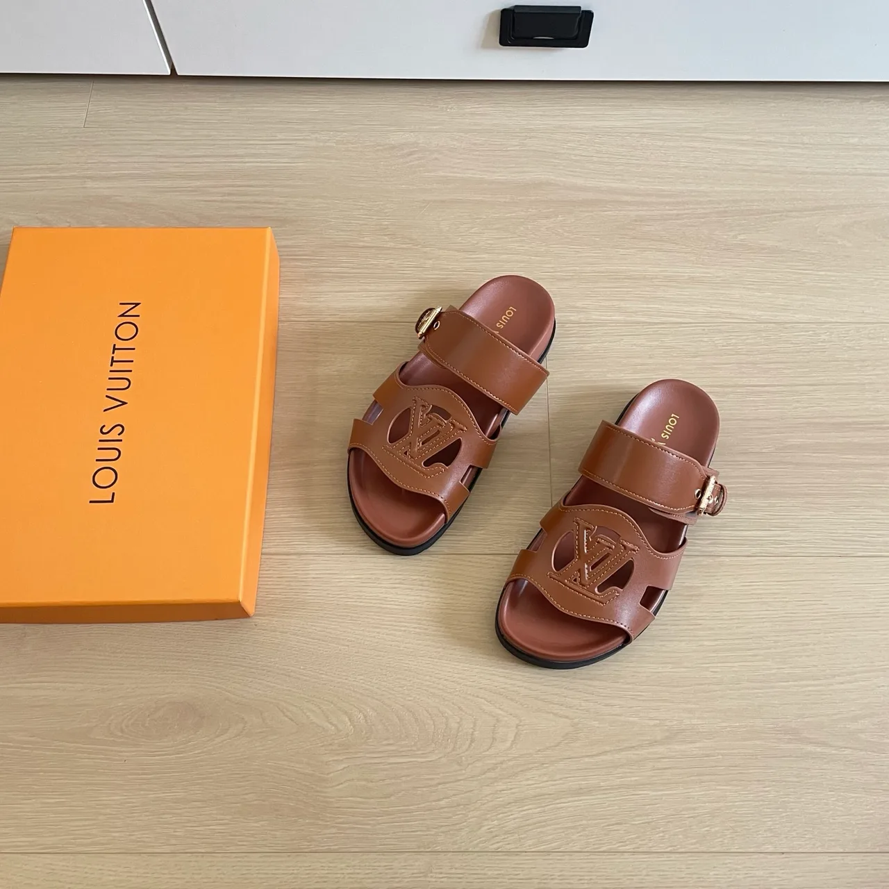 Louis Vuitton Leather Sandals in Brown · view 2