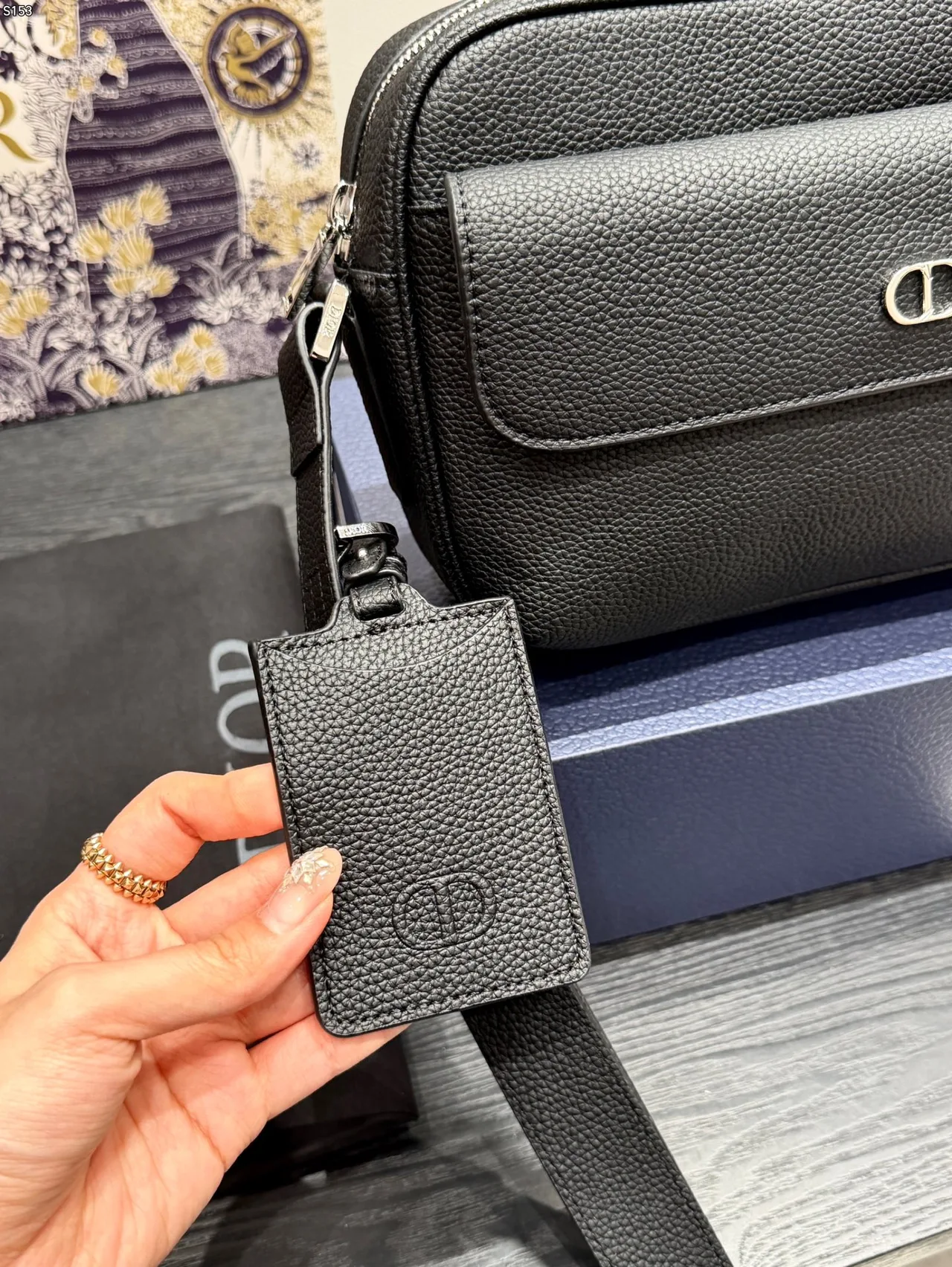 Dior Calfskin Camera Bag in Black · view 6