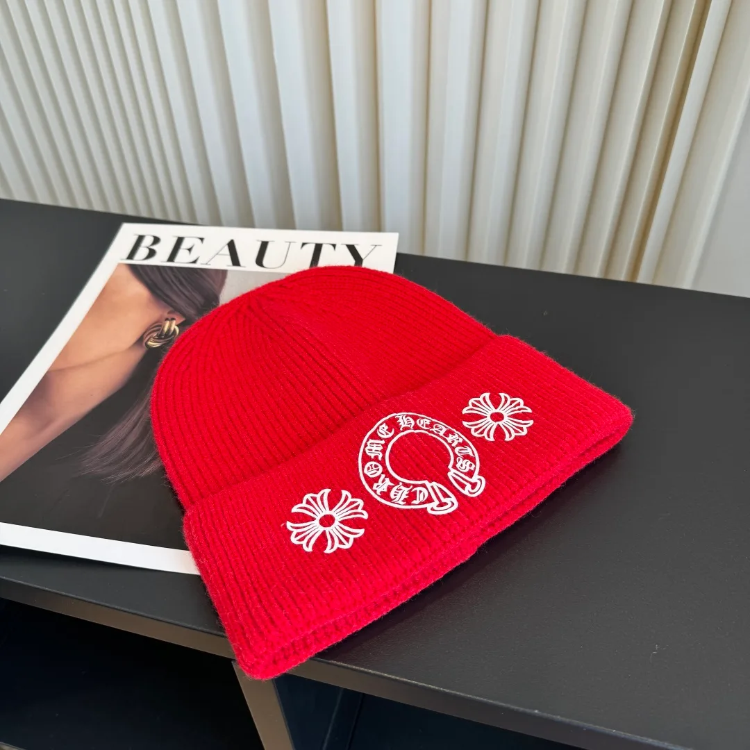 Chrome Hearts Knit Beanie in Red · view 1