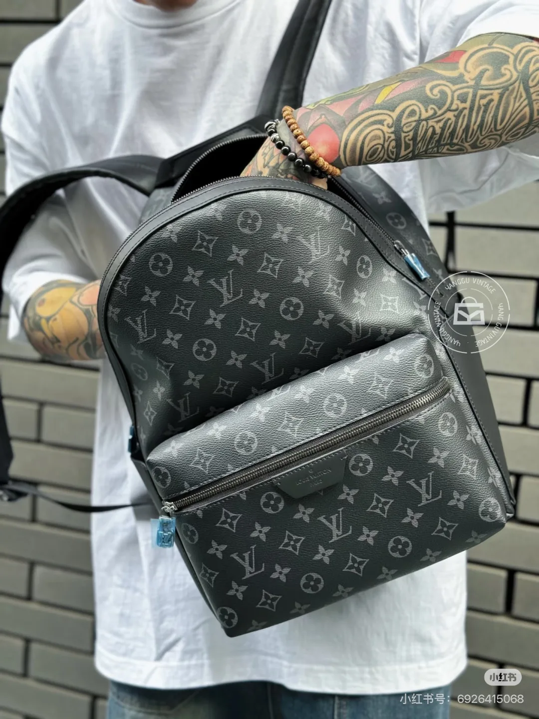 Louis Vuitton Quilted Backpack in Grey · view 3