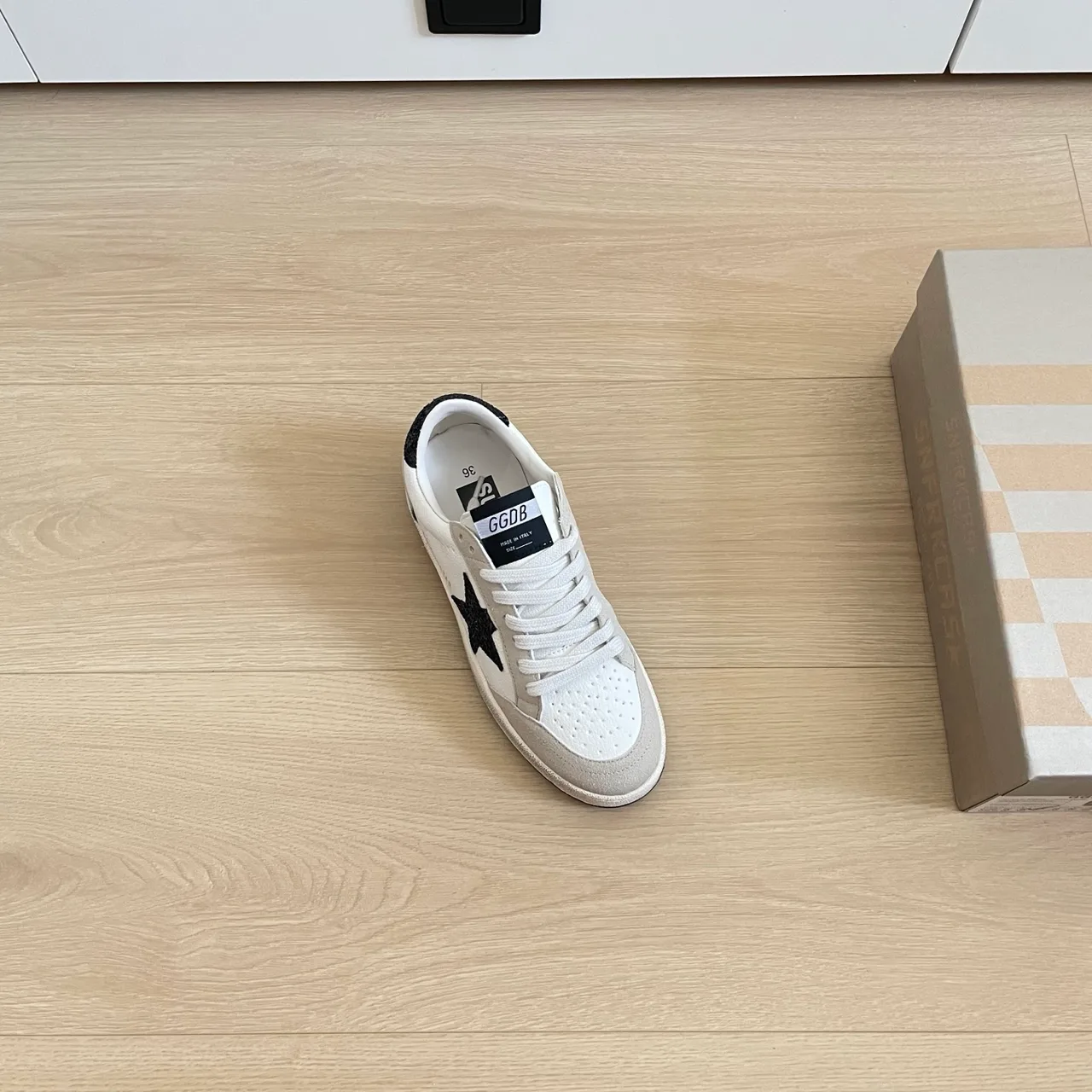 Golden Goose Calfskin Sneakers in White · view 8