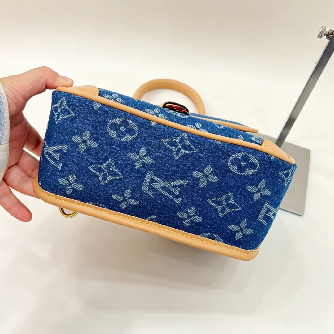 Louis Vuitton Mini Saumur Bag in Brown & Black & Blue & Orange · view 7