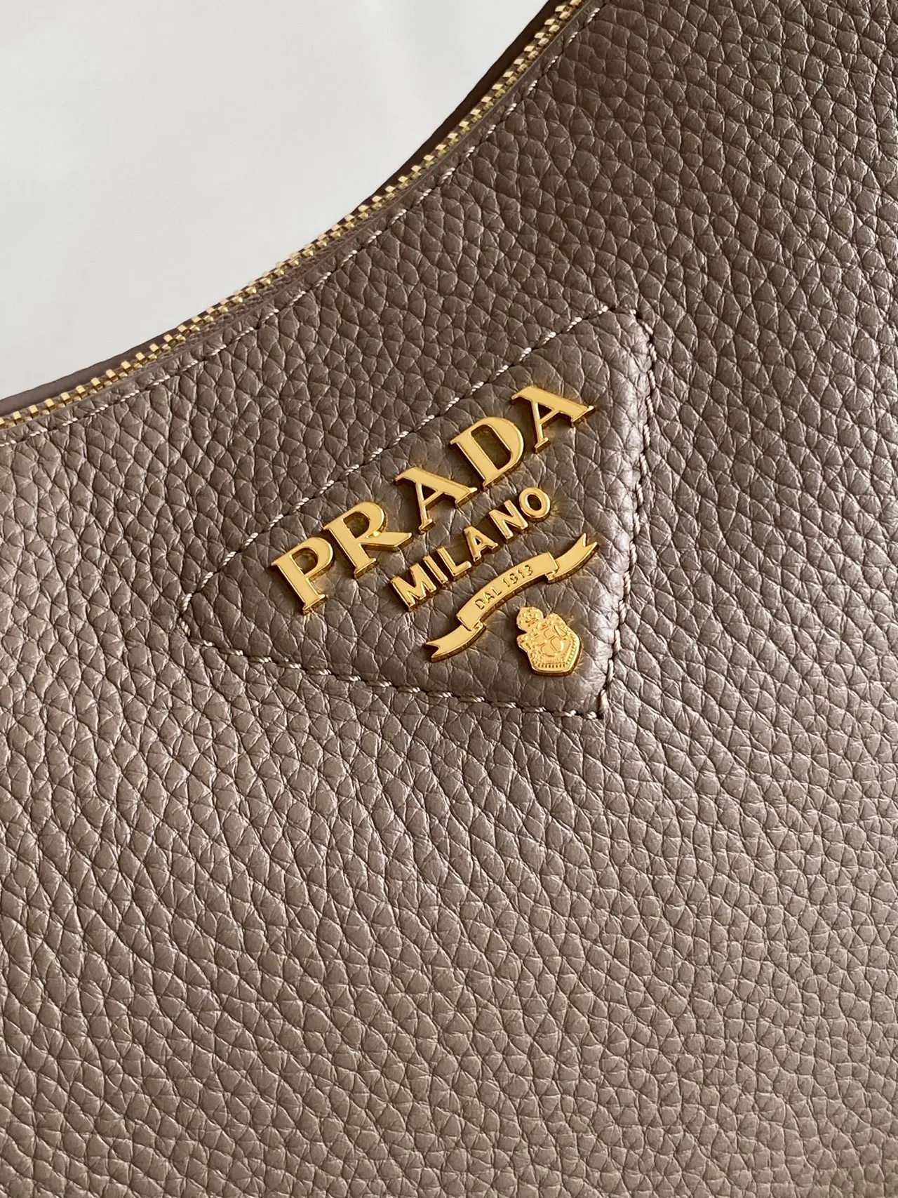 Prada Calfskin Hobo Bag in Grey · view 6