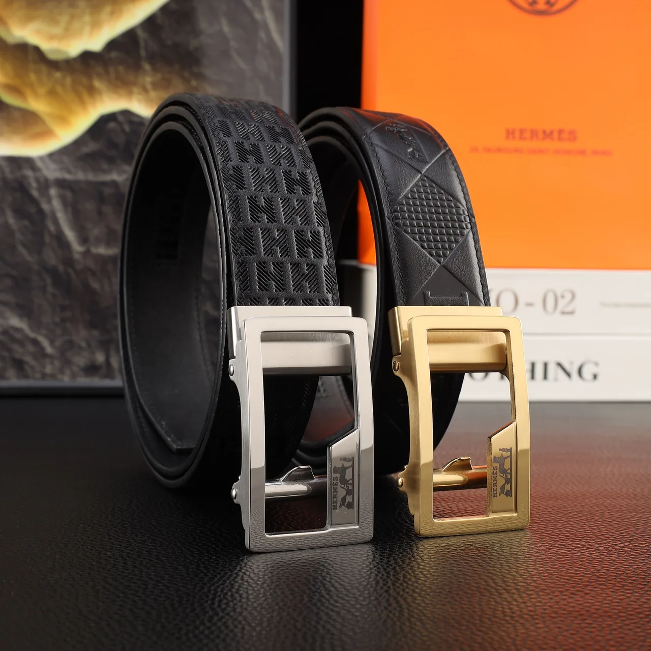 Hermes Automatic Belt in Black · view 8