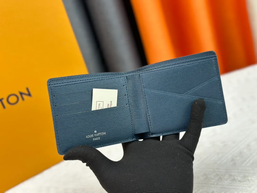 Louis Vuitton Canvas Wallet in Blue · view 3