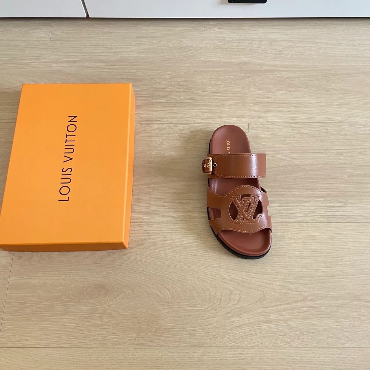 Louis Vuitton Leather Sandals in Brown · view 7